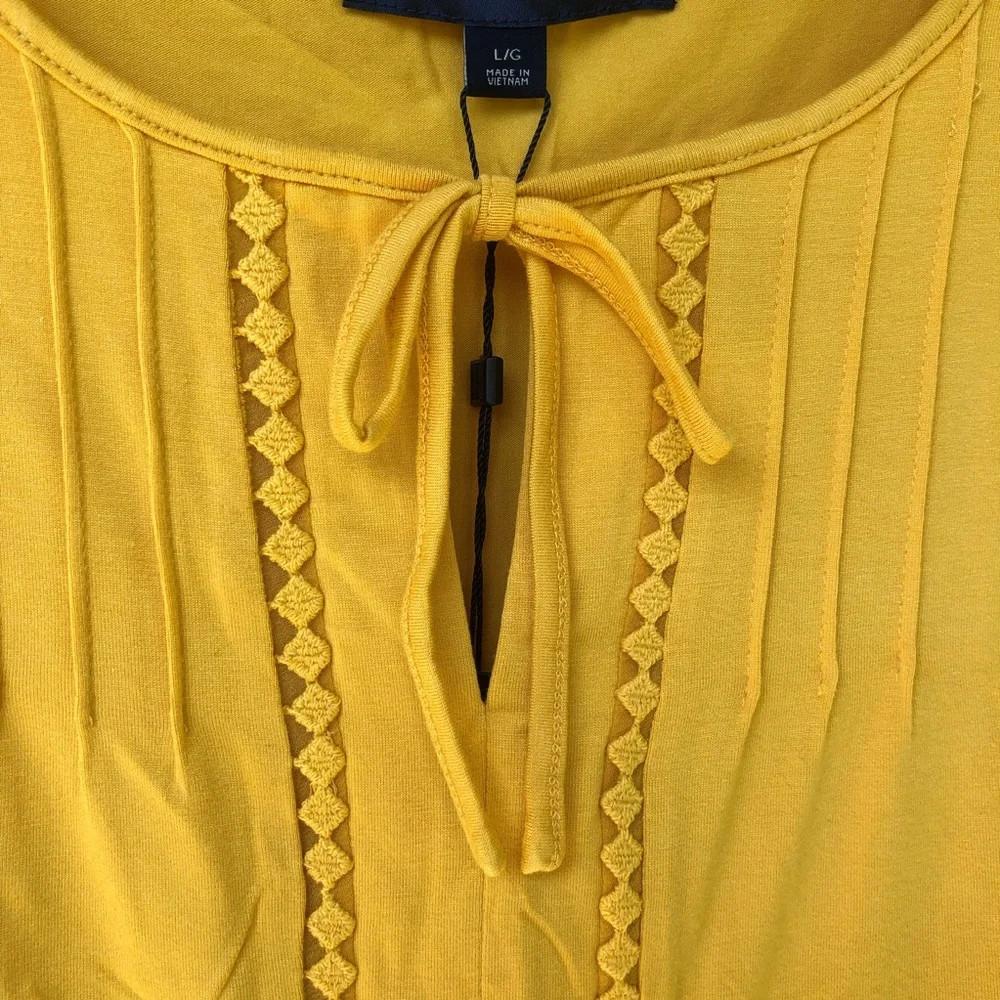 Tommy Hilfiger yellow sleeveless blouse NWT Women Large - Picture 7 of 13
